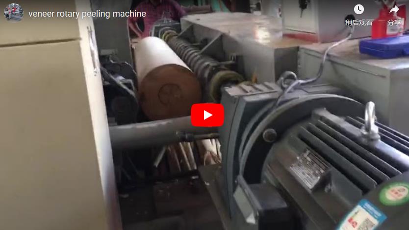 plywood machine veneer peeling machine working video